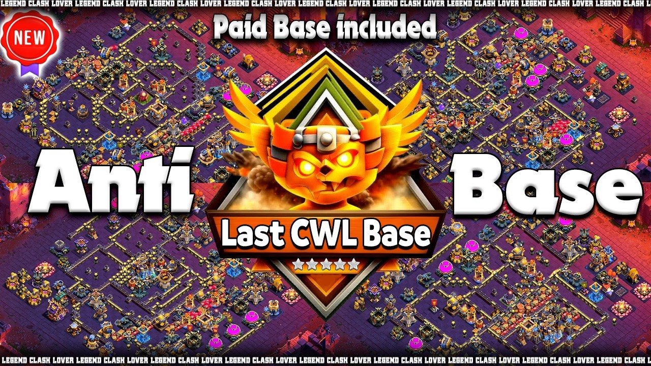 *NEW TH18 WAR* + *LEGEND* + *CWL BASE* LINKS | BEST TH18 ANTI 1 STAR DEFENCE BASES | CLASH OF CLANS