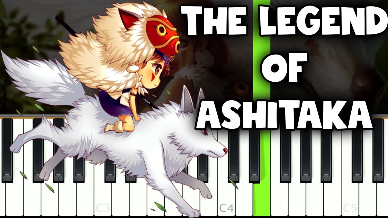 The Legend of Ashitaka - Princess Mononoke -  Easy Piano tutorial