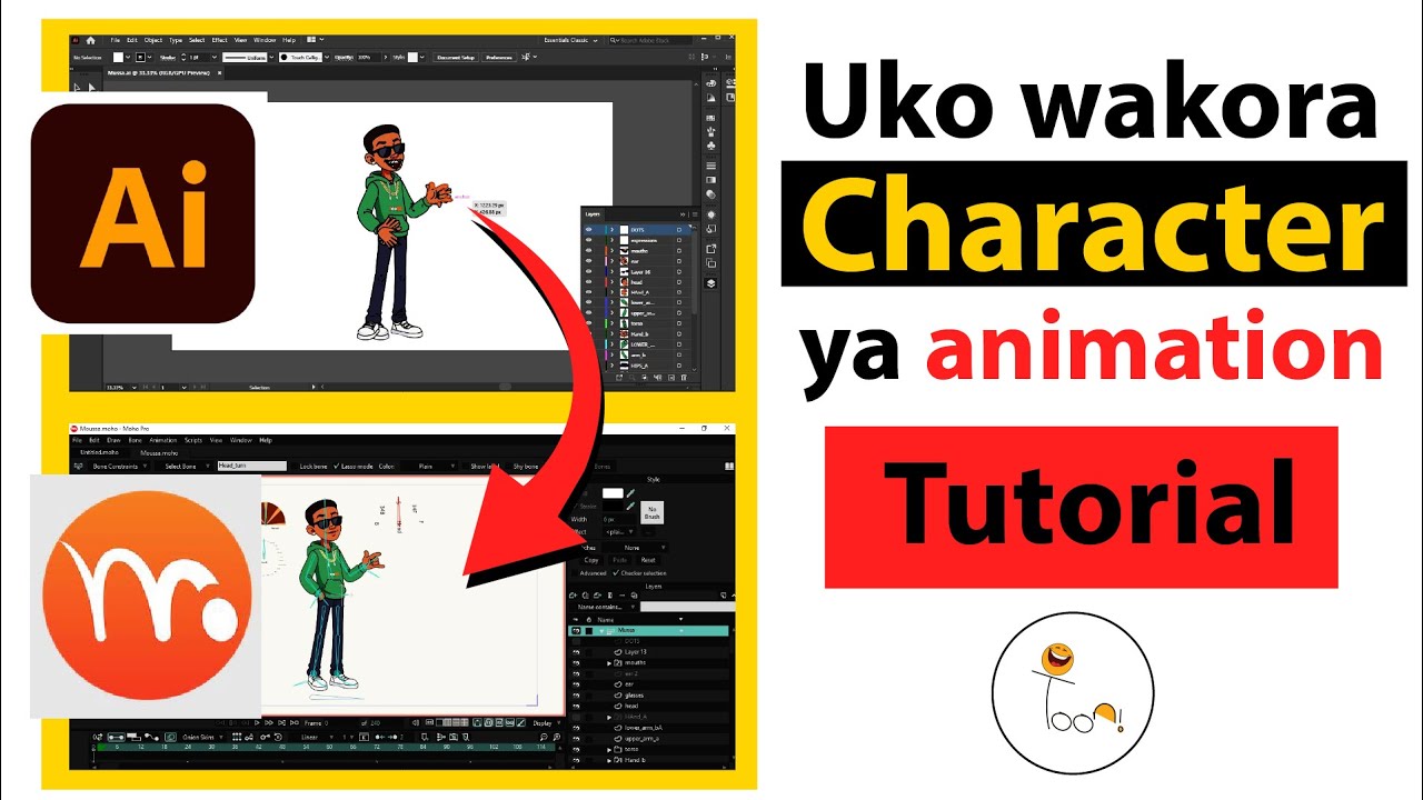 Character Design and Rigging (Adobe illustrator & Moho Pro) #mohopro #illustrator #characterdesign