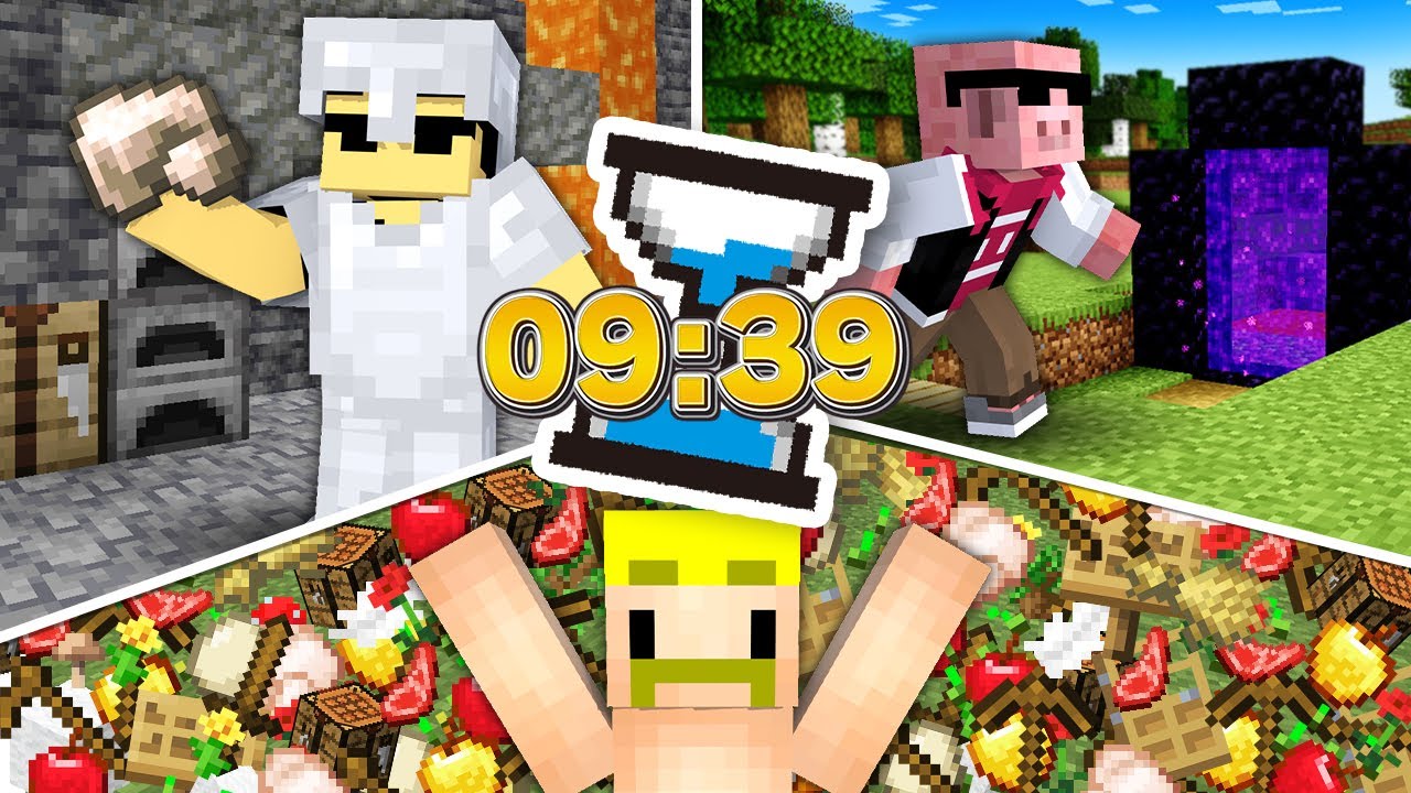 限界チャレンジ！9分39秒でお題をクリアするまで終われません！【マイクラ】
