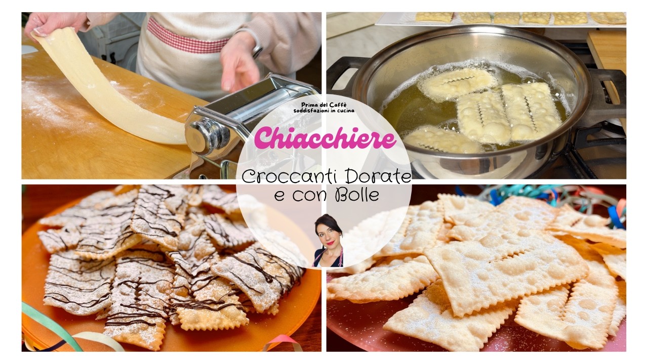 Chiacchiere di Carnevale fatte in casa | Ricetta tradizionale croccanti dorate e piena di bolle