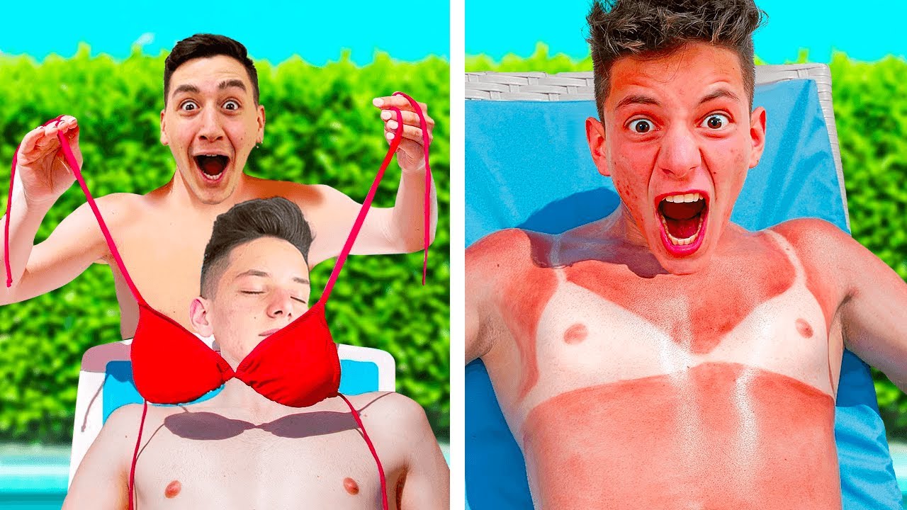 SCHERZI DIVERTENTI DA FARE AGLI AMICI IN PISCINA! 😂 Trucchi Fai-Da-Te su Cap e Kazu