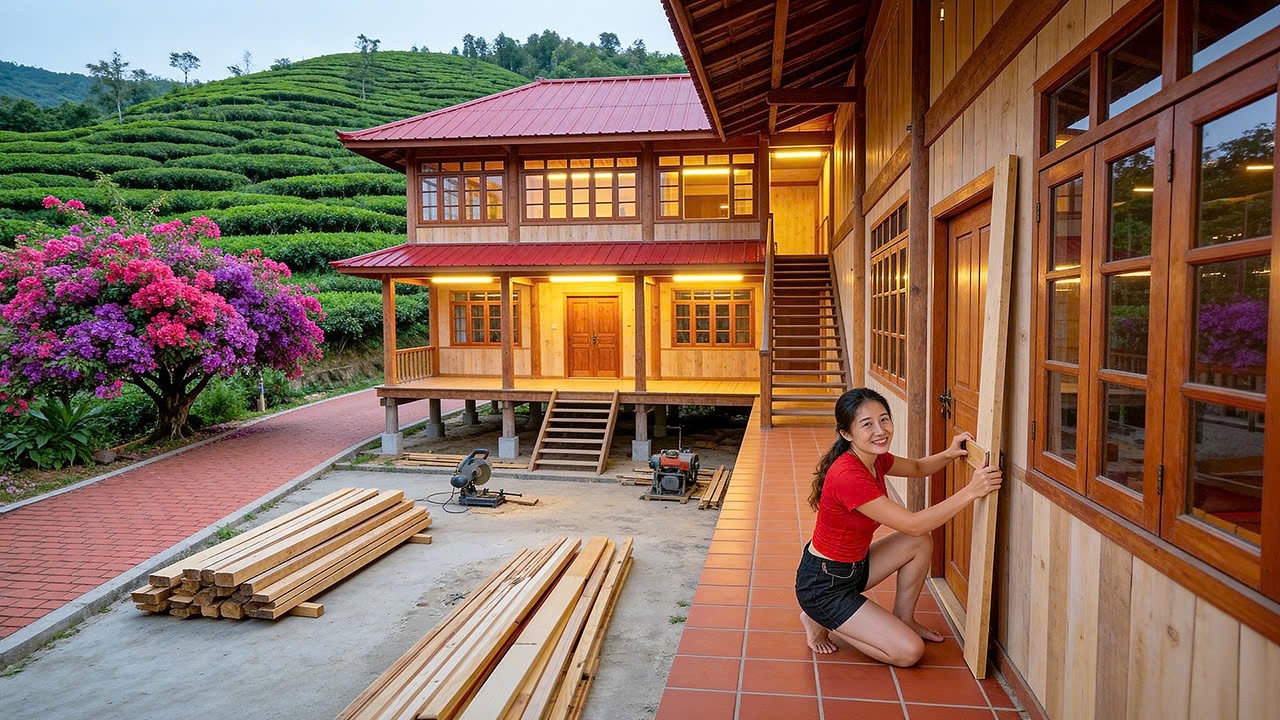 Preparing for Tet: Building Wooden Wall for Stilt House | Carpentry Skills & Woodworking