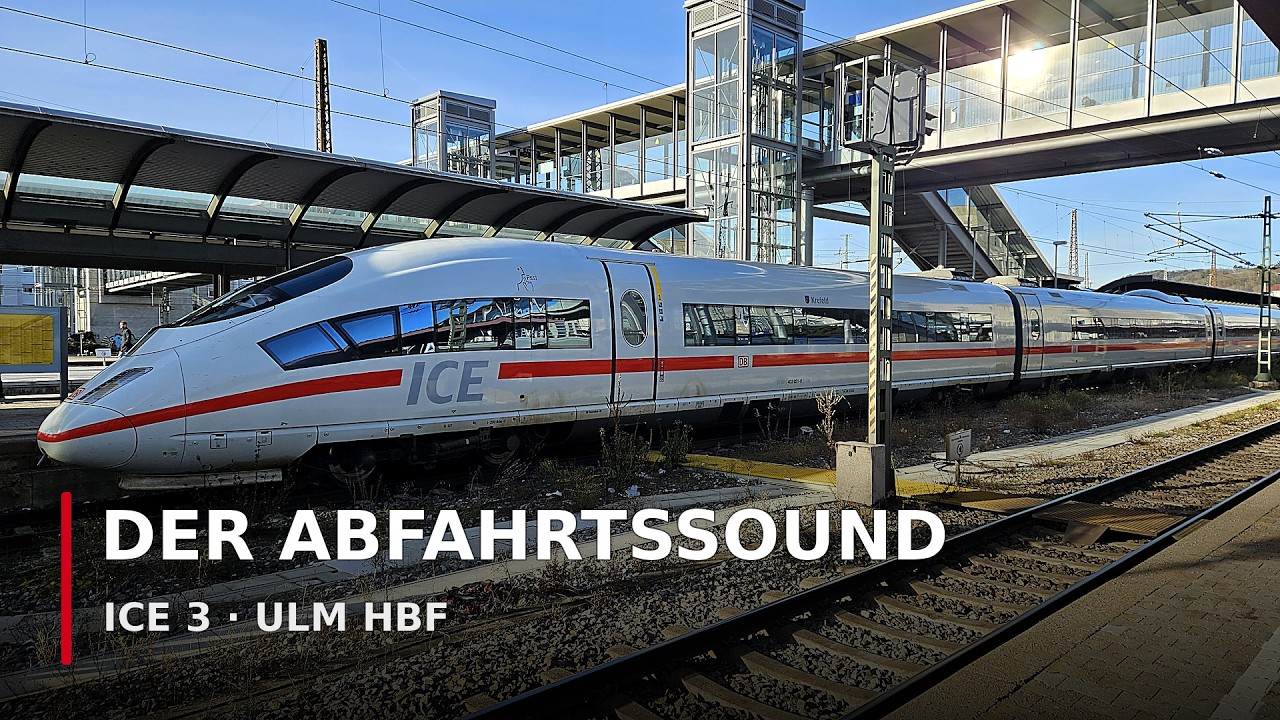 Sound bei der Abfahrt! ICE 3 fährt in Ulm Hbf ab (BR 403)