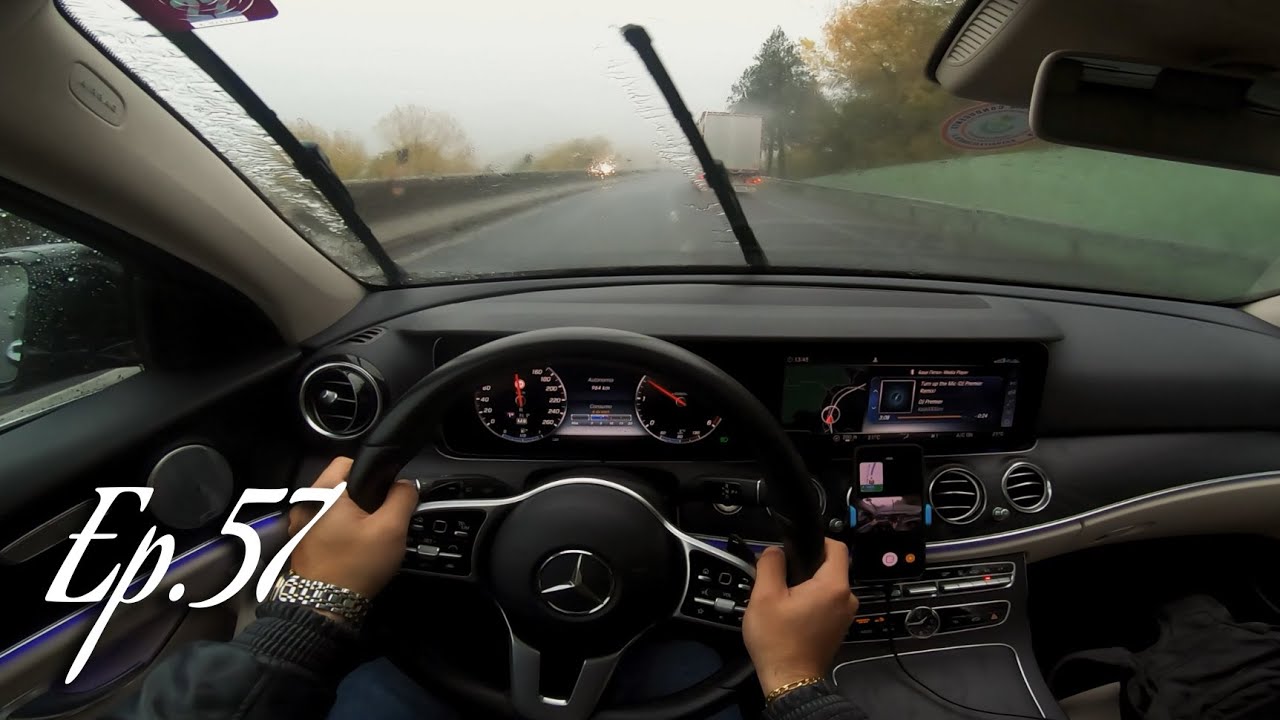 GoPro | Heavy rain showers | Mercedes-Benz E220d W213 | POV Driving - Ep.57