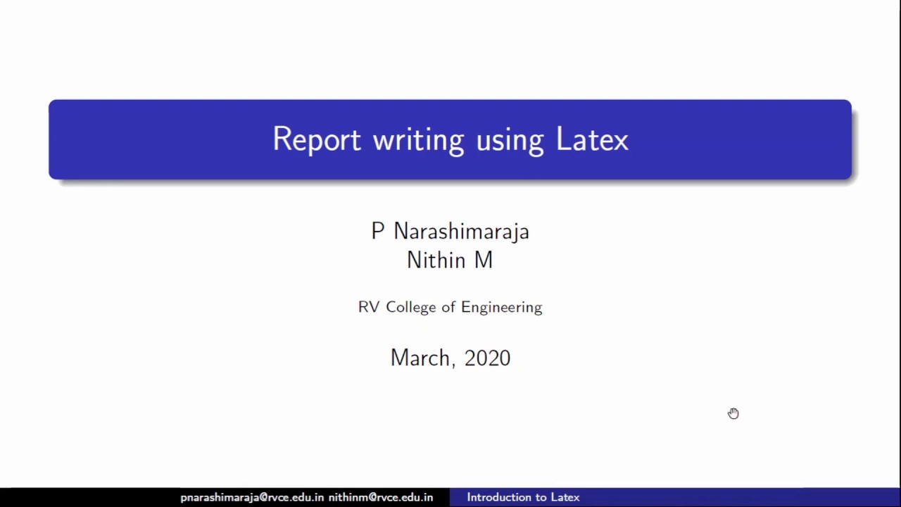 Introduction to Latex