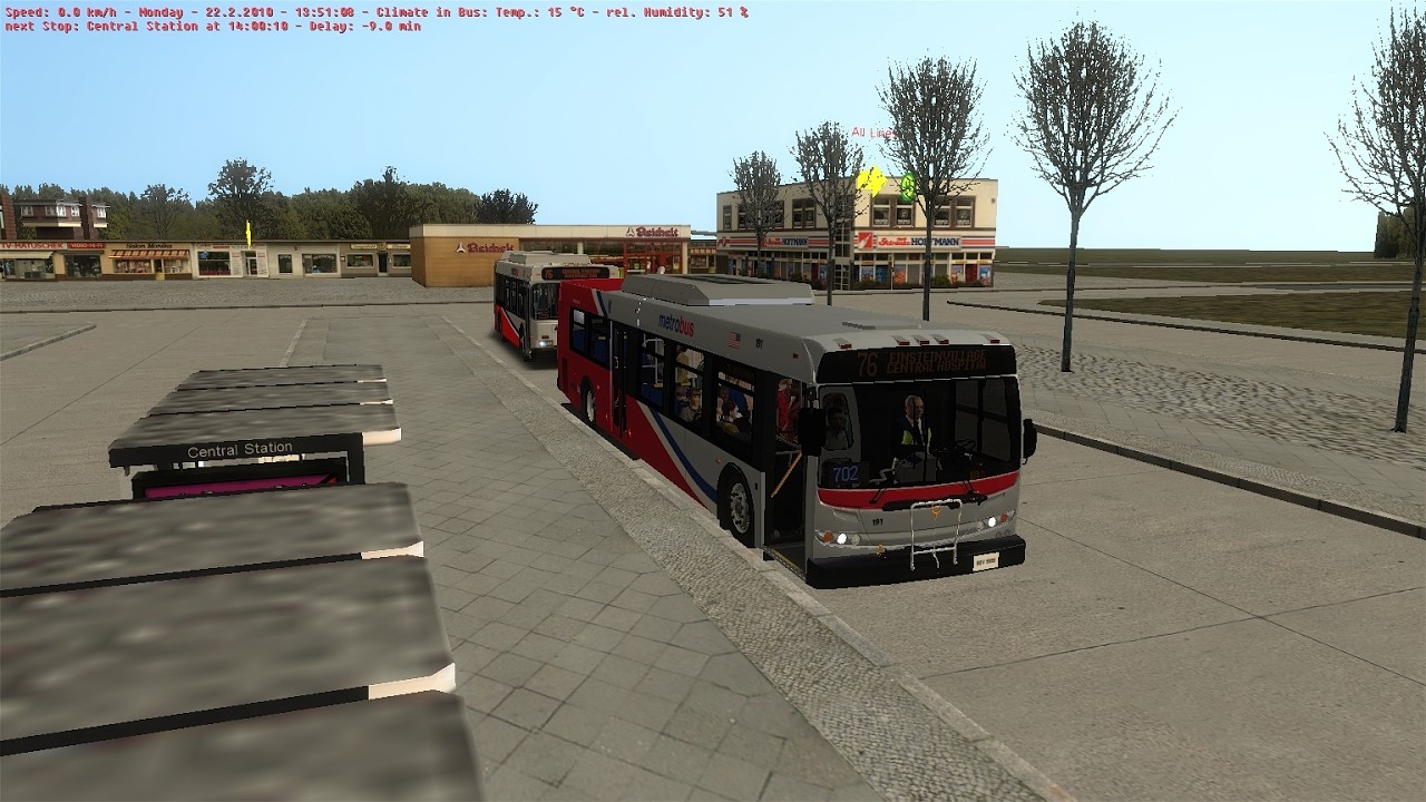 OMSI 2 Grundorf V 2.0 (WMATA)   ROUTE 76  TO Central Hospital Return tip back to Central Station