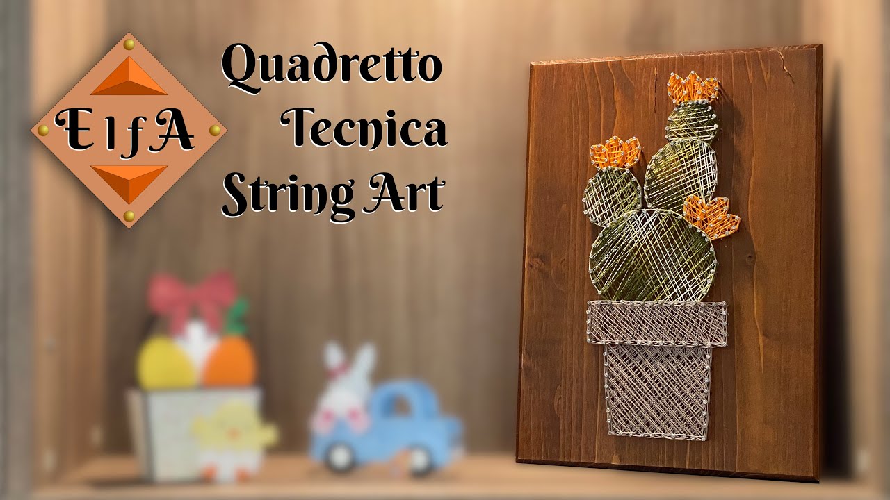 Quadretto con Tecnica String Art - String Art Tutorial (ENG-SUB)