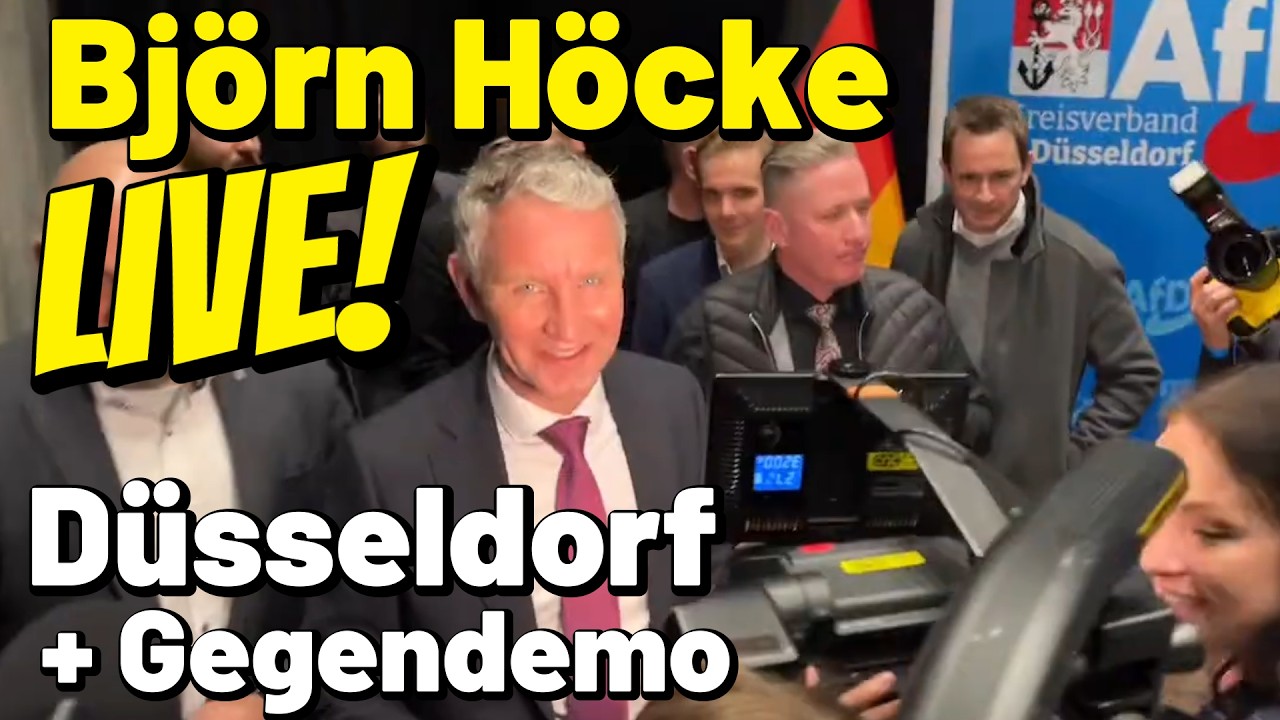 LIVE ❗ Björn Höcke bei AfD Düsseldorf Garath & Antifa GEGENDEMO! 5000 Teilnehmer erwartet! AfD NRW