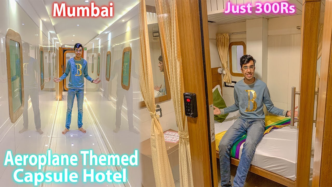 Aeroplane Capsule Hotel - Tour | Pods at 300Rs Per Day | Cheapest Place to Stay in Mumbai