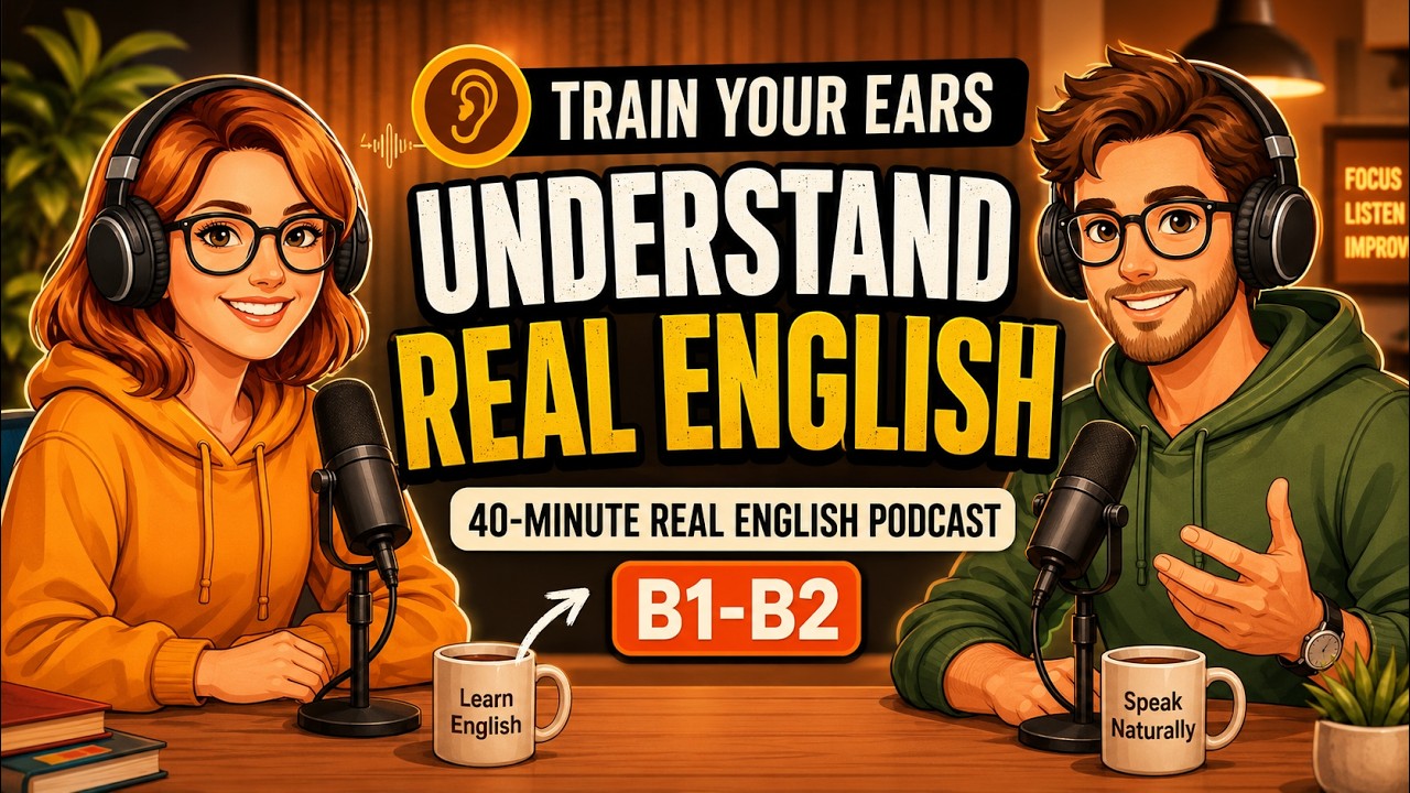 Train Your Ears to Understand Real English | 40-Minute Real English Podcast (B1-B2)