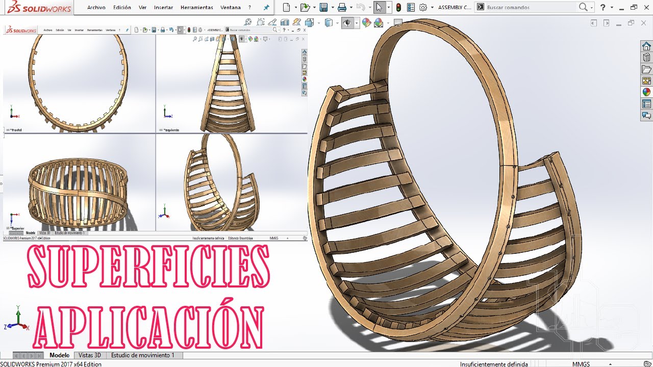 SUPERFICIES EN SOLIDWORKS | AVANZADO | SILLA EN SOLIDWORKS | SURFACE IN SOLIDWORKS | ADVANCED
