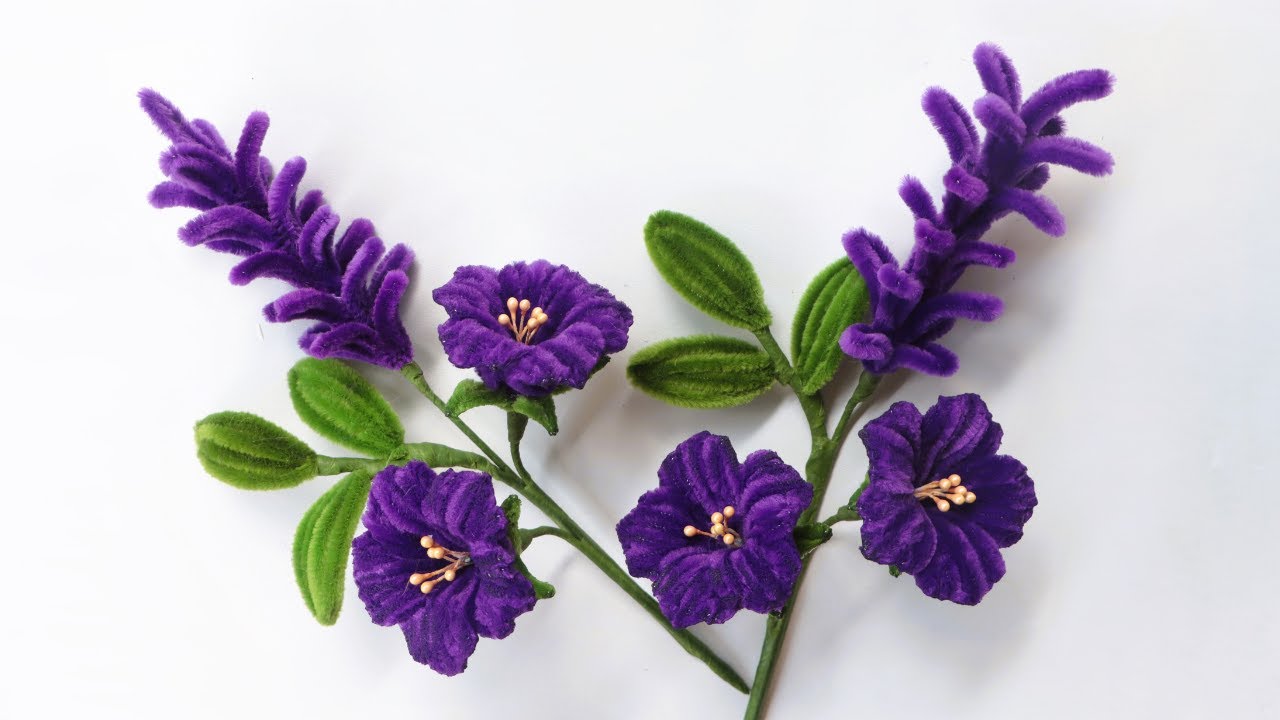 Pipe Cleaner Flowers Crafts/ How To Make Cute Flowers Pipe Cleaner/ Fuzzy Wire Flowers Tutorial
