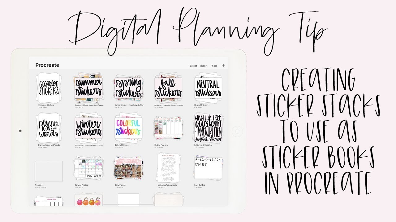 Digital Planning Tip: Creating Sticker Stacks in Procreate