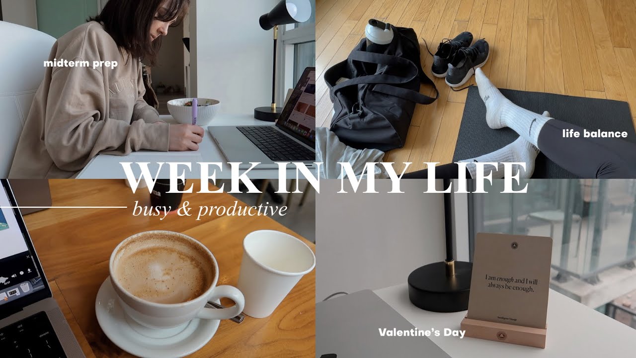 PRODUCTIVE WEEK IN MY LIFE: exam studying, learning a language, YSL event & Valentines day