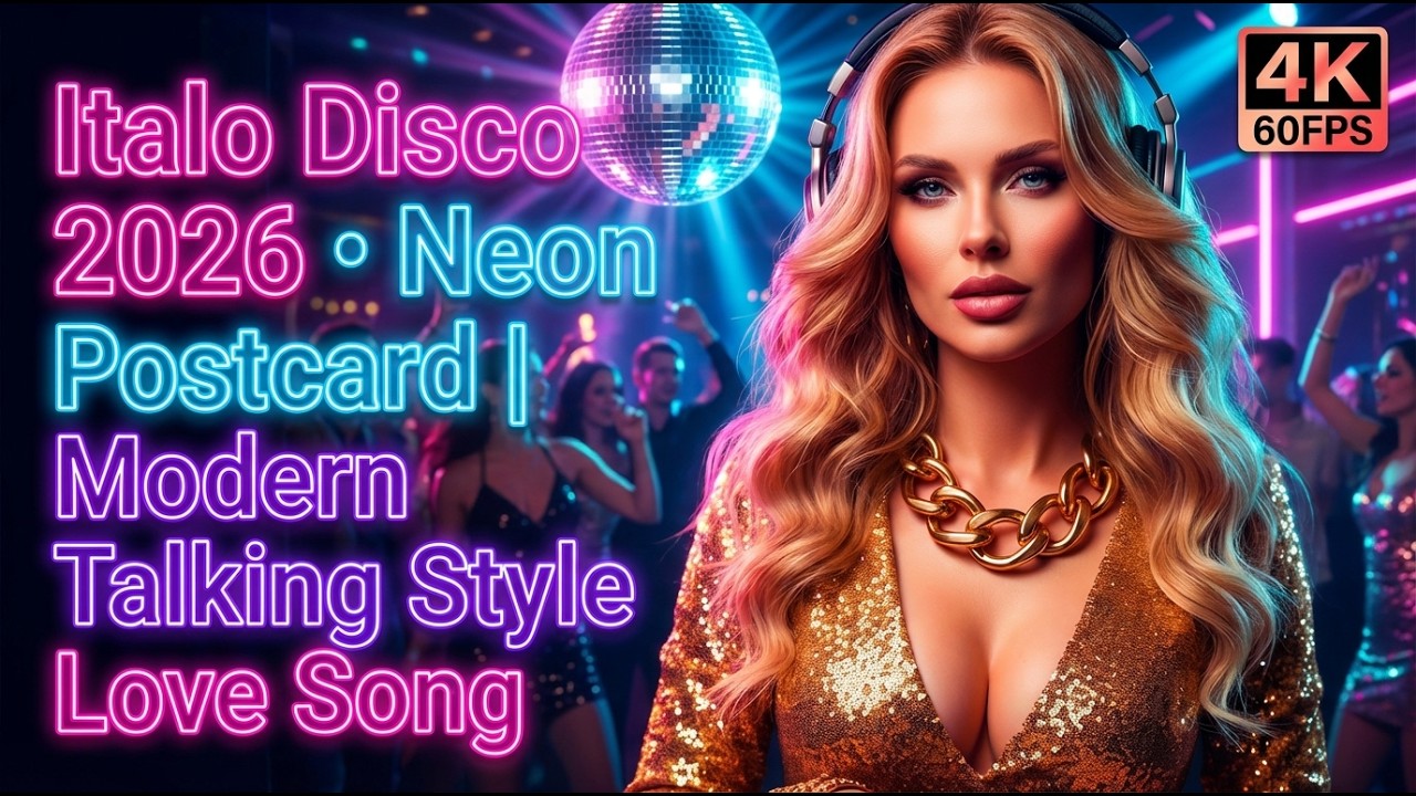 Italo Disco 2026 • Neon Postcard | 80s Synthpop Disco Revival Mix | Modern Talking Style Love Song4K