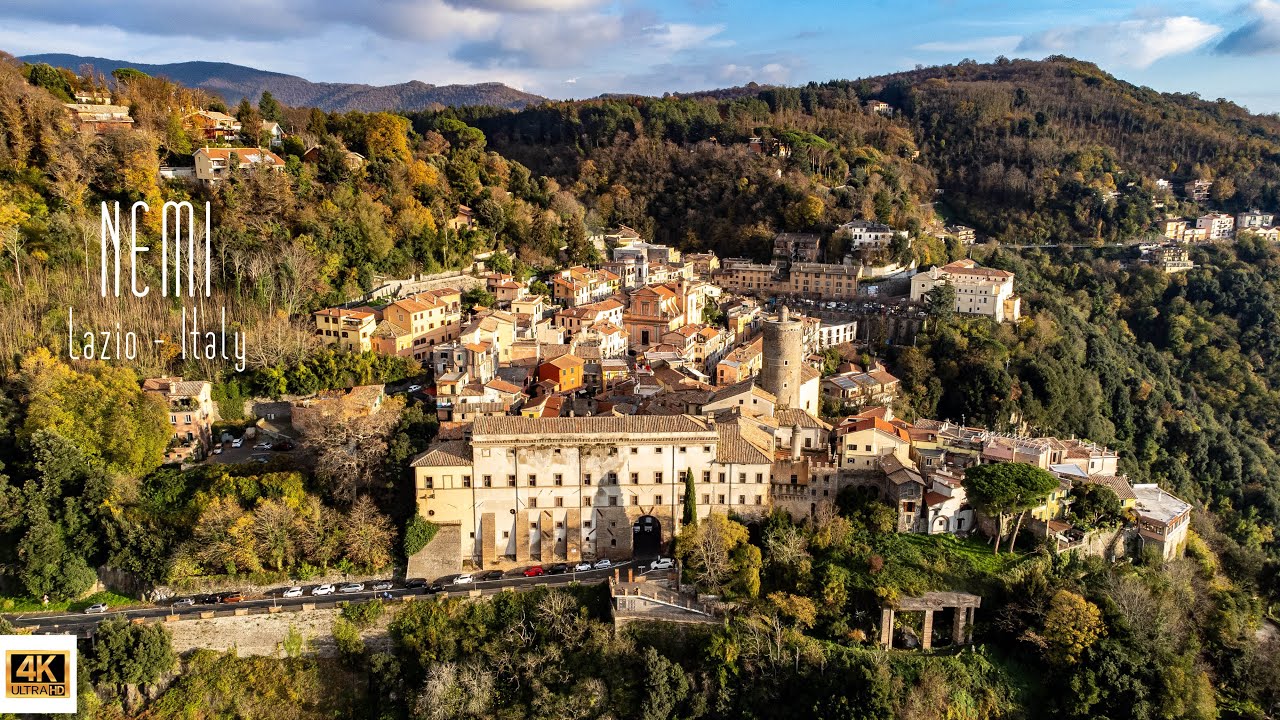 🇮🇹 4K drone video of Nemi, Lazio, Italy.