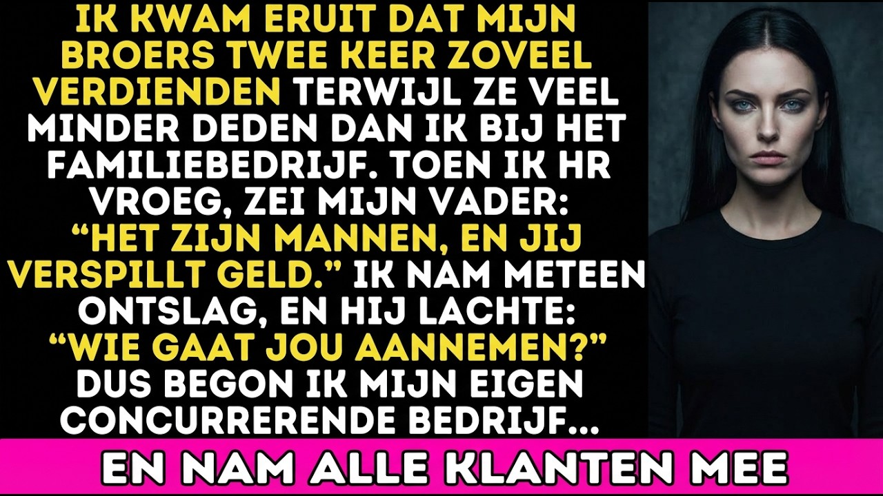 Mijn vader rechtvaardigde dat mijn broers meer betaald kregen — ik nam ontslag