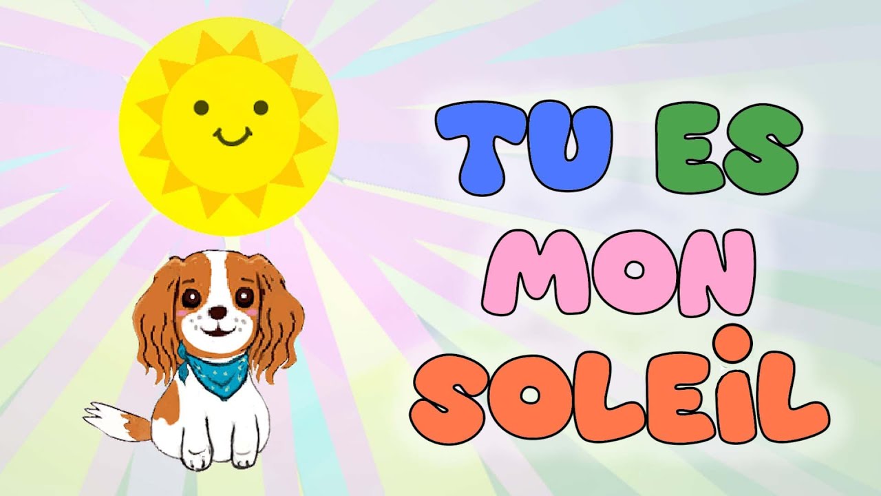 🌞 Tu es mon soleil 🌞(version fran&ccedil;aise de You Are My Sunshine) dessin anim&eacute; avec paroles 🎤