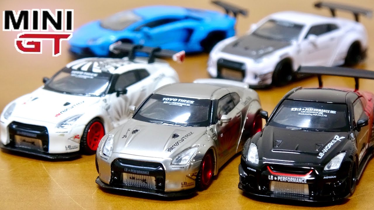 MINI GT LIBERTYWALK ADVANカラーにメッキ調でギラギラ!GTR 3台を詳細レビュー!