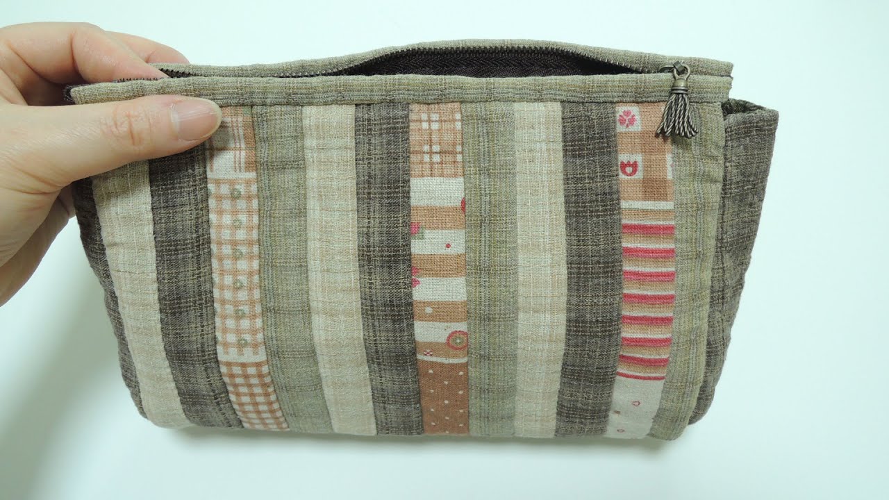 press quilt pouch, 퀼트 파우치 만들기, 퀼트 프레스 기법