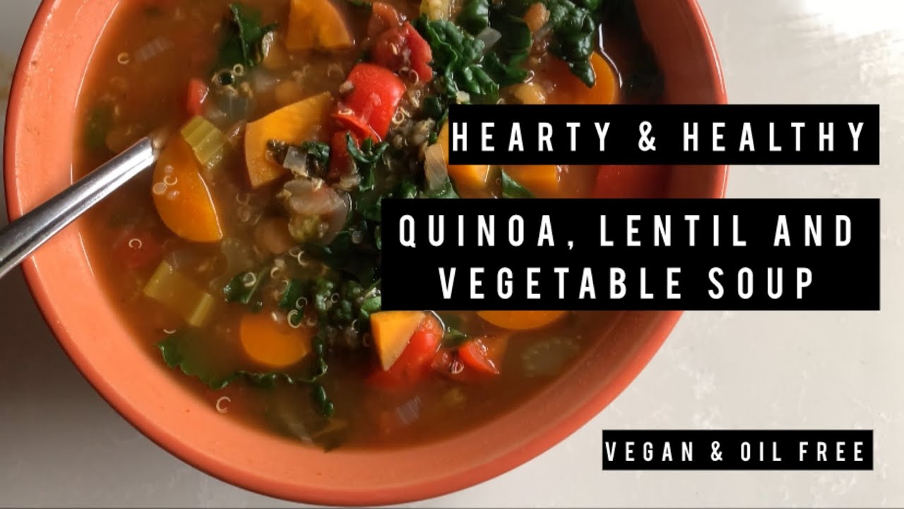 Healthy & Hearty Vegetable Soup (vegan, oil free)