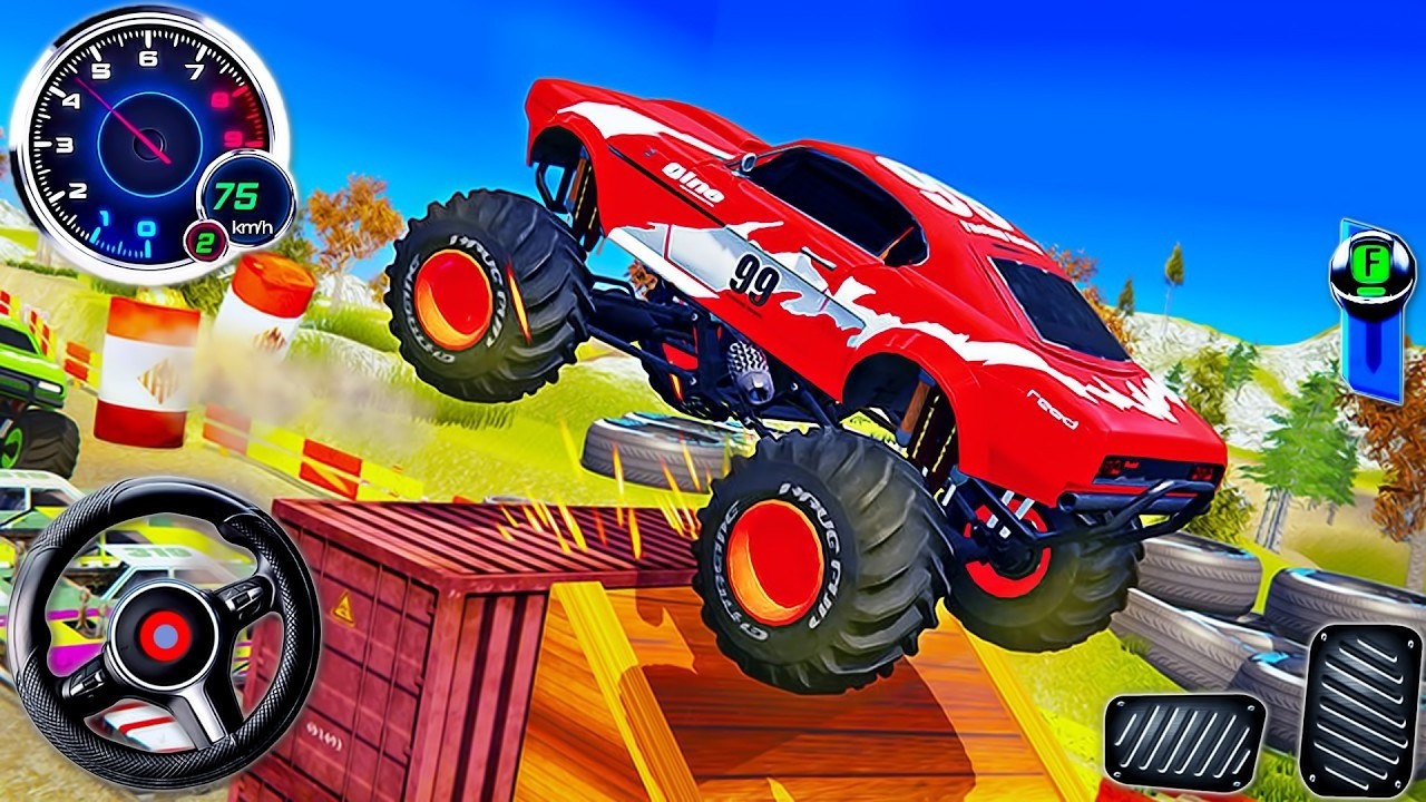 Monster Truck Mega Ramp Impossible Driver - Car Extreme Stunts GT Racing - Android GamePlay