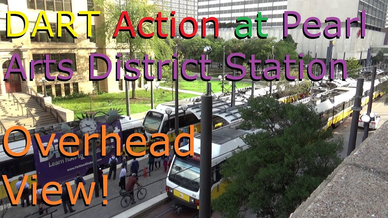 DART Action at Pearl Arts District Station - Overhead View