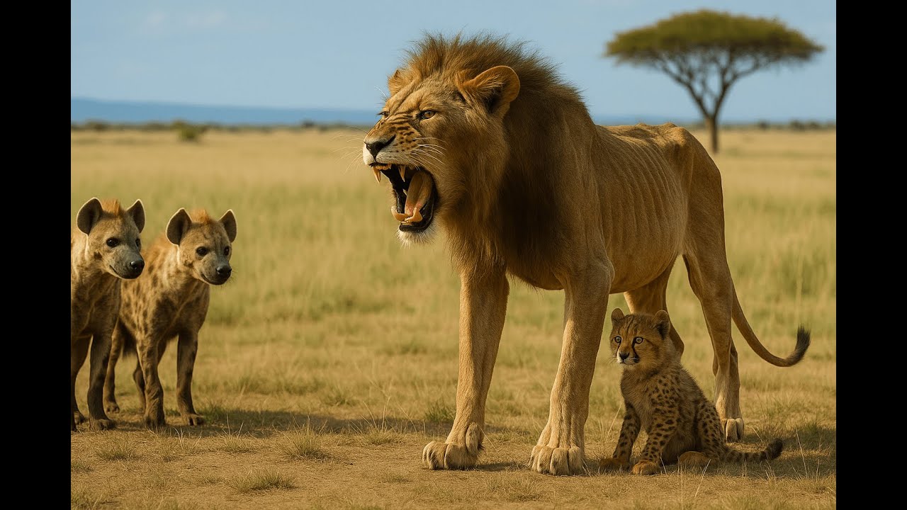 Ce vieux lion a fait l’impensable pour sauver un bébé guépard…