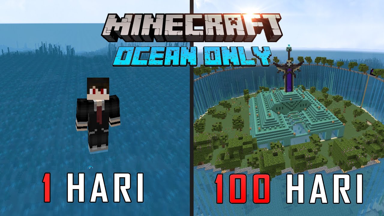 100 Hari di Minecraft Ocean Only
