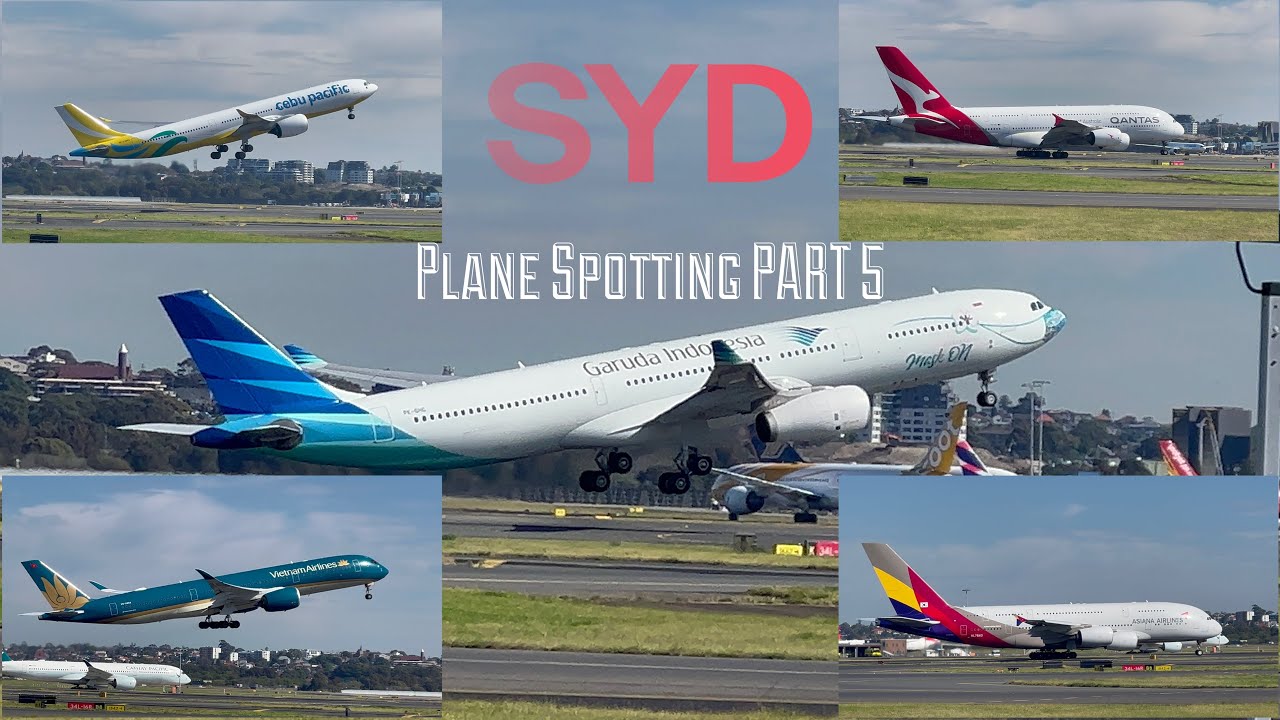 EPIC 23 MINUTES SYDNEY PLANE SPOTTING AT SHEP'S MOUND (PART 5)