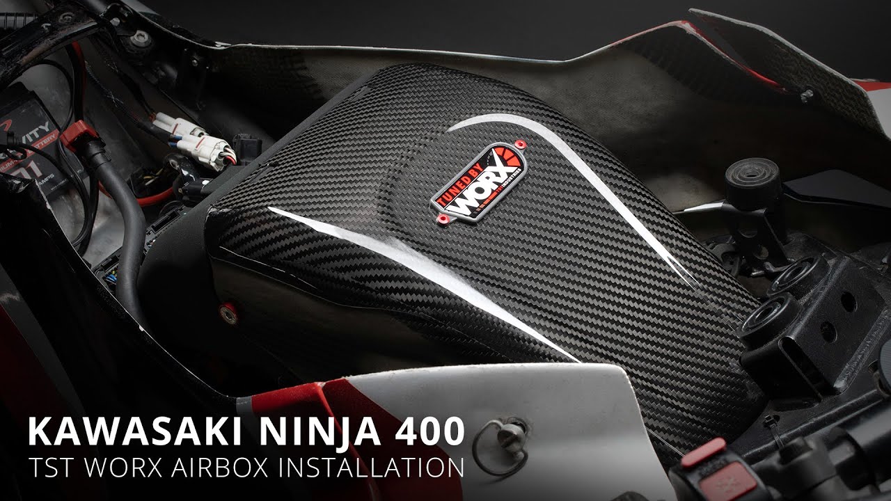 How to install a TST WORX Airbox on a 2018+ Kawasaki Ninja 400 by TST Industries