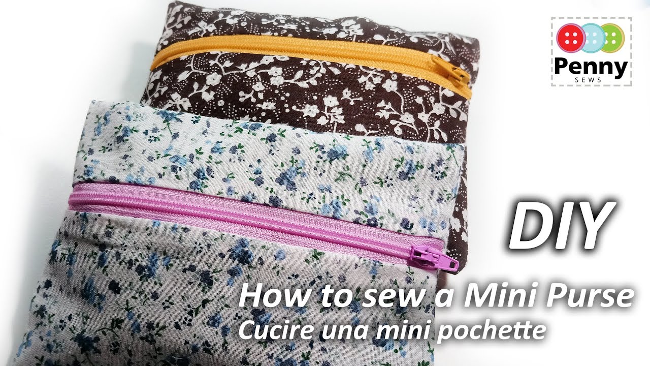 How to sew mini purse | Cucire porta spicci | DIY making coin purse | Cómo coser monedero | 如何缝制迷你钱包