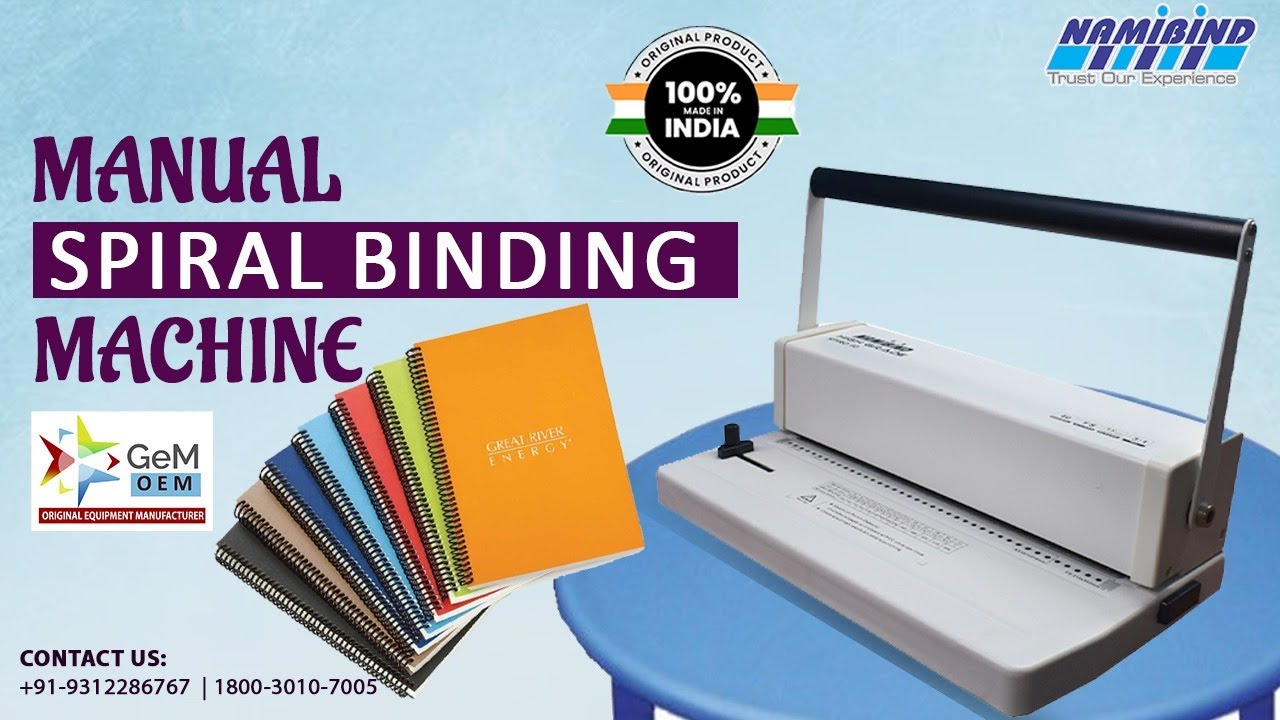 Manual Spiral Binding Machine | Spiro 40 📞09555086767 #bookbinding  (How to use spiral punching)