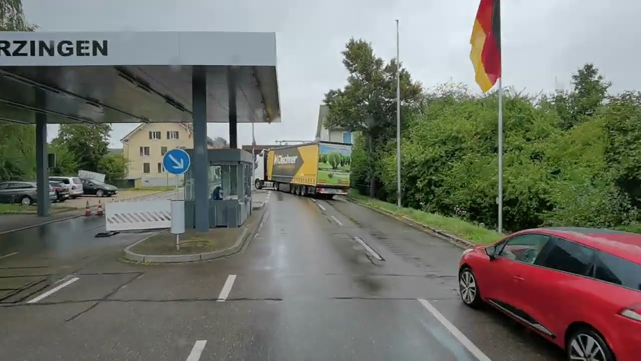 DAF XF530 Fahrt Delemont nach Beringen SH - Lauchringen bis Beringen SH über Zoll Erzingen