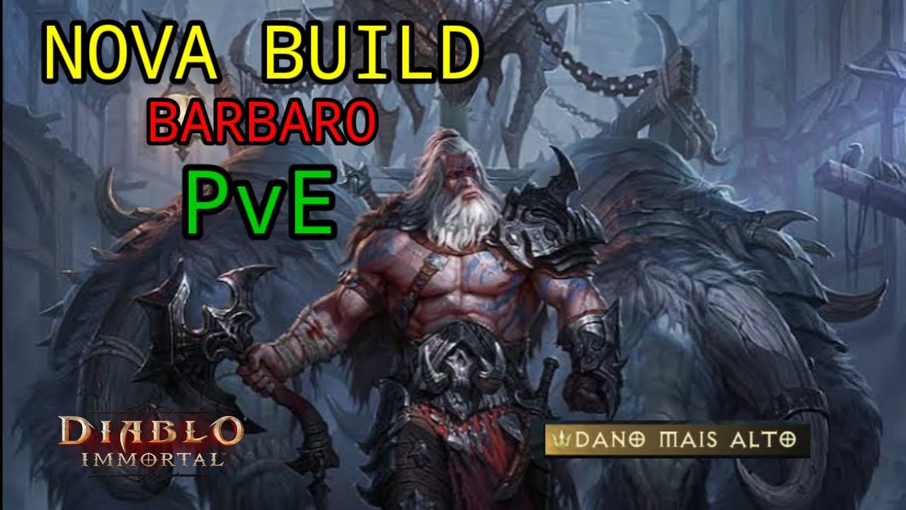 DESTRUA SEUS INIMIGOS COM A NOVA BUILD PvE H7 META DO BARBARO | Diablo Immortal