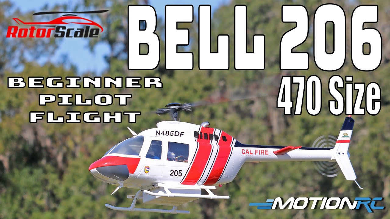 Пилот впервые летает на радиоуправляемом вертолете RotorScale Bell 206 RTF со стабилизацией по GP...