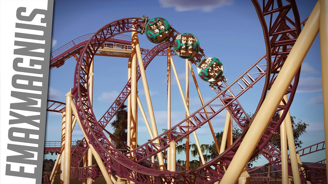 Planet Coaster: Big Whirl - Mack spinning coaster with custom supports RAW POV [pre mods]