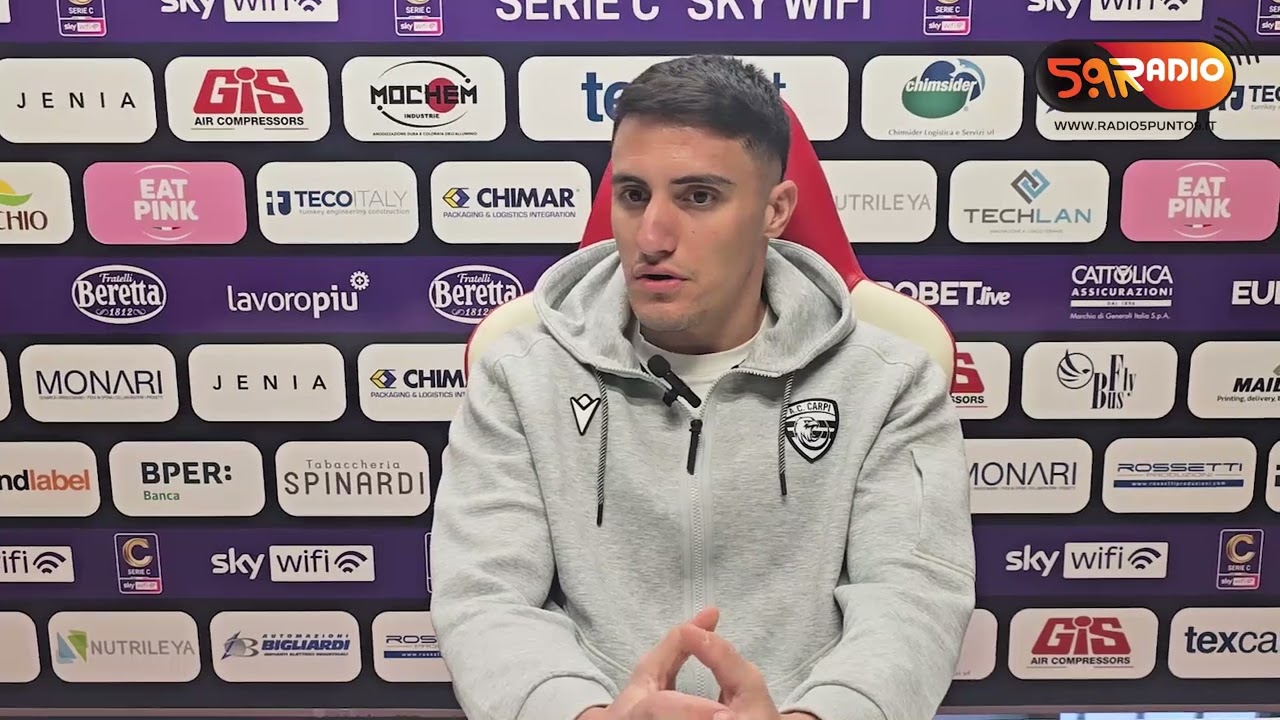 AC Carpi, la conferenza stampa del giovedì di Tommaso Panelli