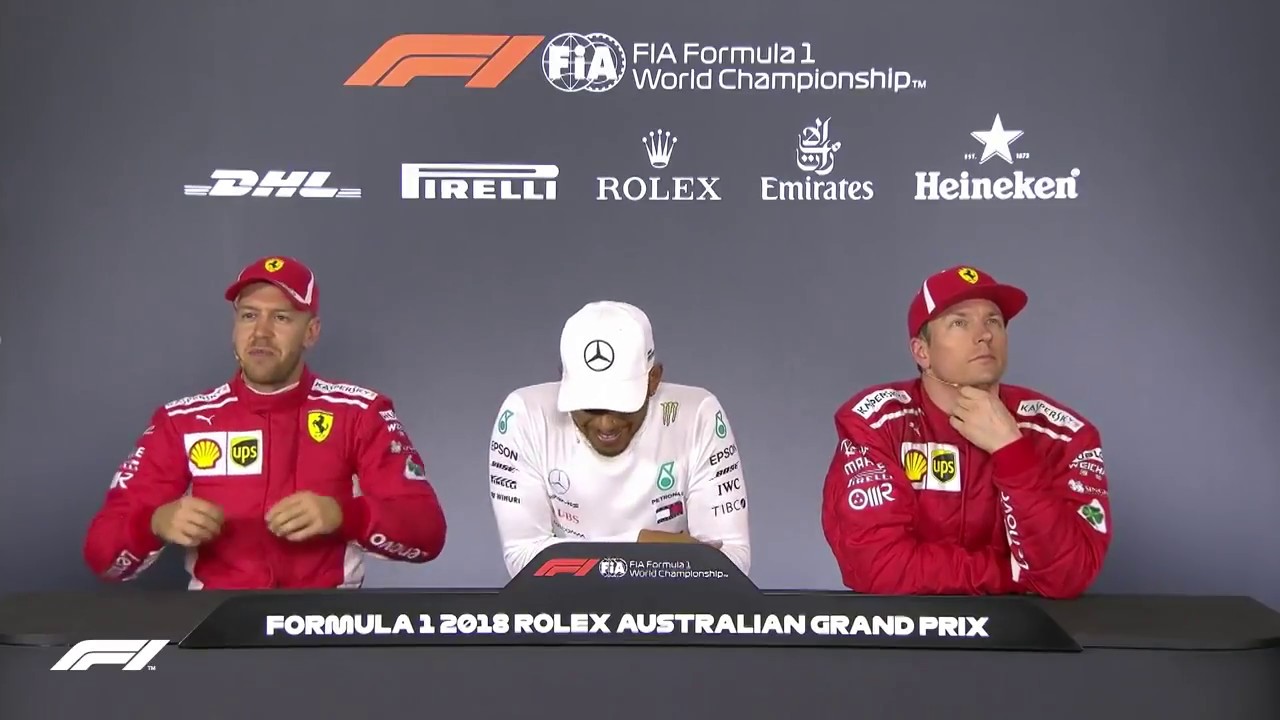 Formula 1 Melbourne 2018 * Press Conference * Kimi R&auml;ikk&ouml;nen Iceman