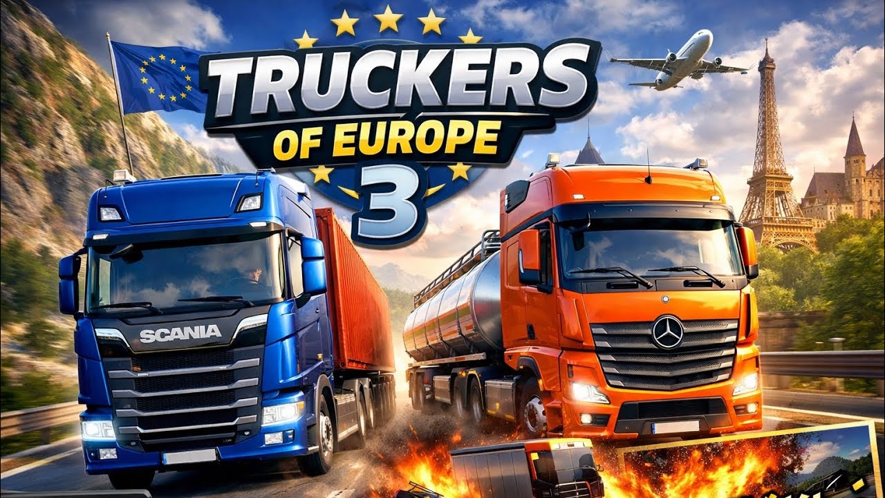 لأ ول مرة لعبة Truckers of Europe 3.        😶😶😶😶🤥😮😮😮😮 صدمة.       