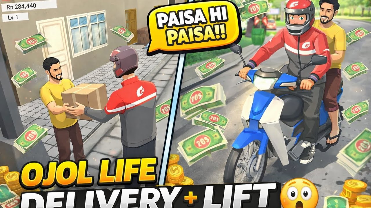 Ojol Life Realistic Delivery + Passenger Lift 😱 Full Action Gameplay | Paisa Hi Paisa!