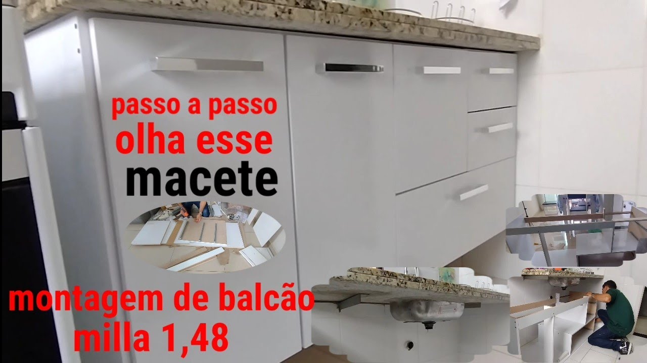 como montar gabinete de pia 1,48 Milla- como fazer instalação de gabinete sozinho.