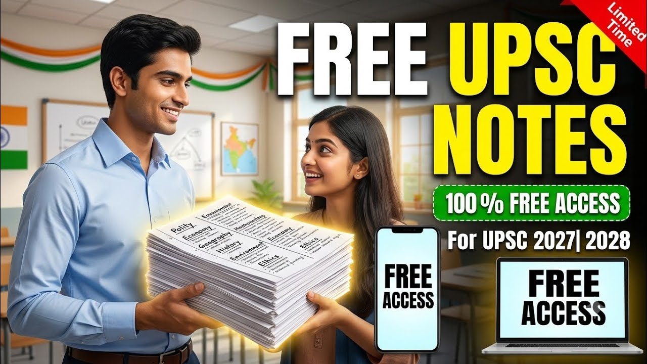 FREE UPSC Handwritten Notes for Everyone | Complete Study Material | CJP Protest Support