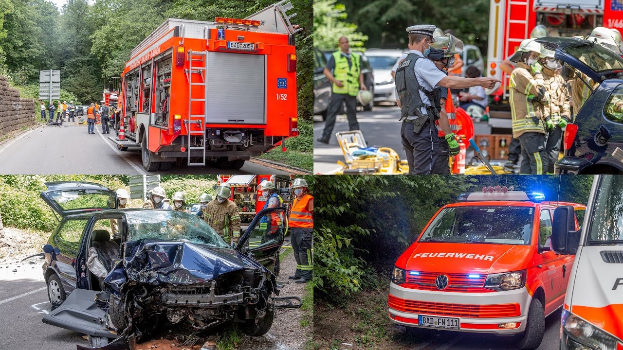 [TÖDLICHER UNFALL: AUTO KRACHT FRONTAL IN MAUER] - FEUERWEHR & RETTUNGSDIENST im EINSATZ - BLAULICHT