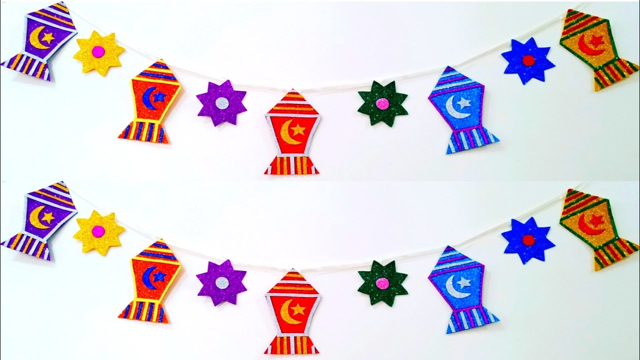 عمل زينة رمضان بالفوم 2020🌙🌞🌙👫Diy ramadan decor