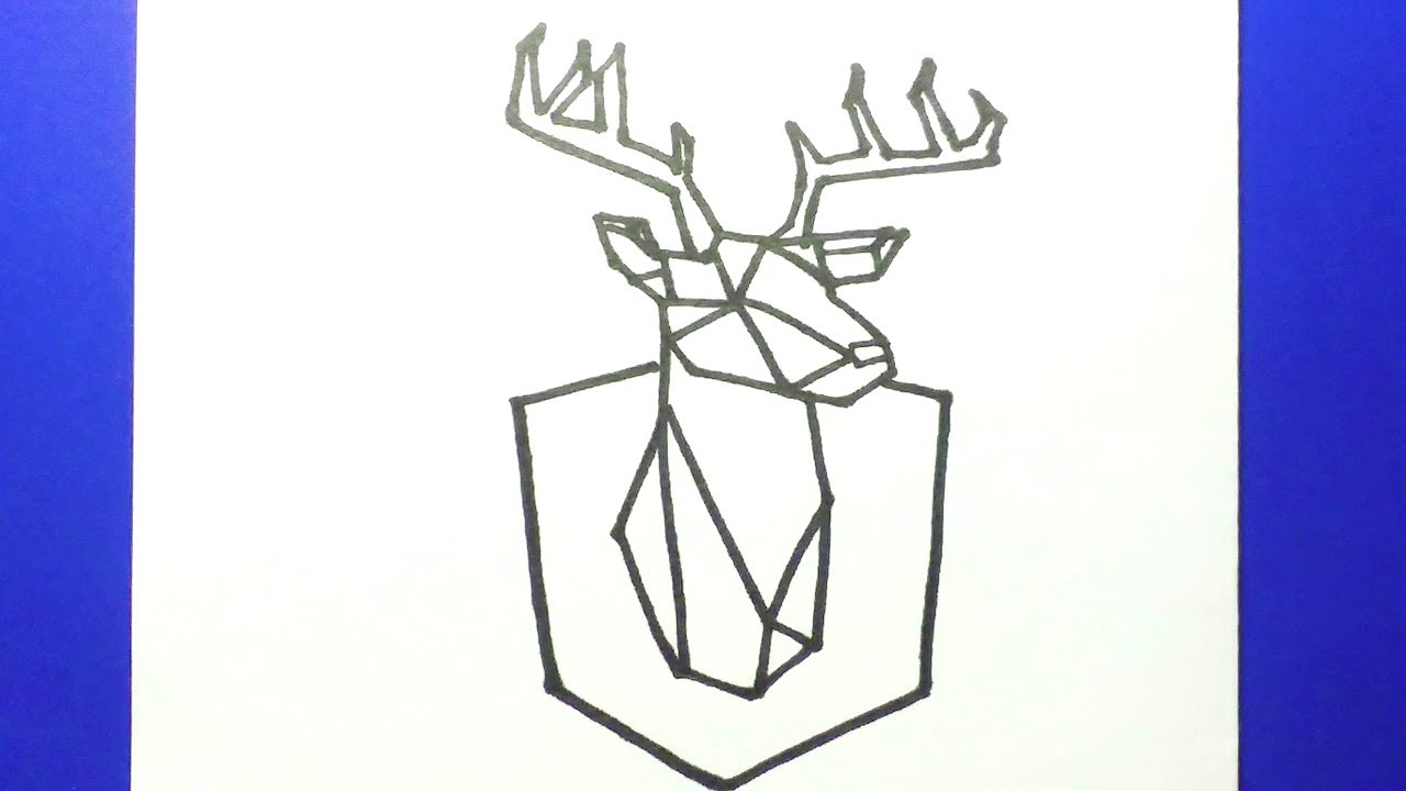 HOW TO DRAW GEOMETRIC DEER HEAD