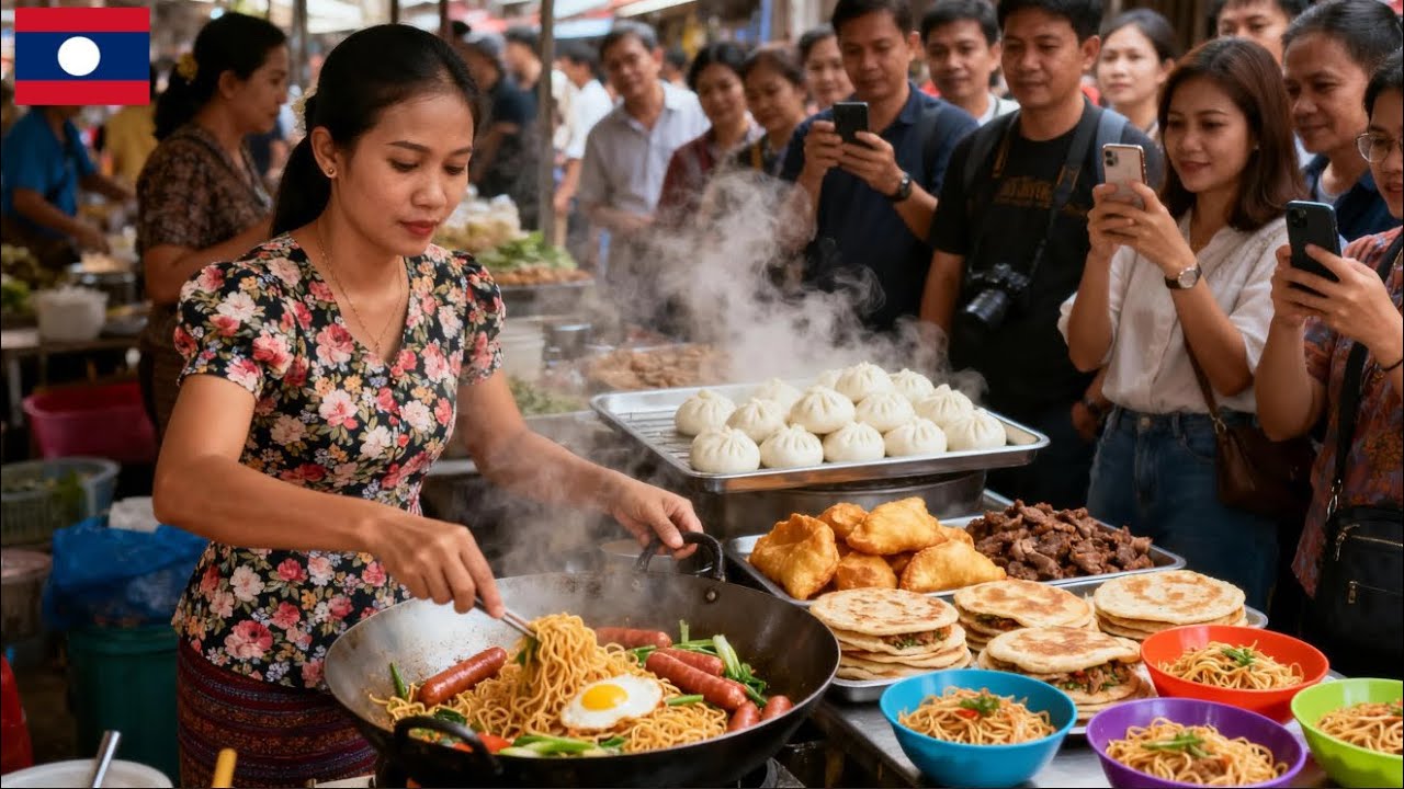 The Most Unique Market in the Land of a Million Elephants:Let's See What Laotians Like to Eat & Buy!