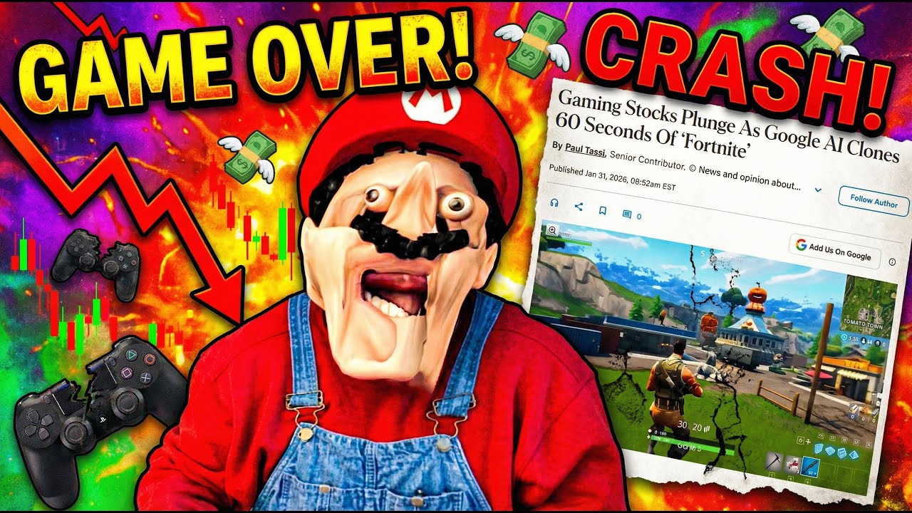 Video Game Stocks CRASH After Google Unveils Genie 3 AI?! | Clownfish TV
