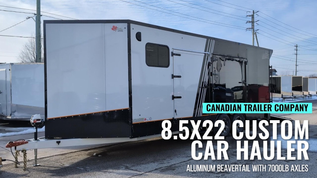 Luxury Meets Durability: Custom Canadian-Built 8.5x22 Car Hauler Cargo Trailer